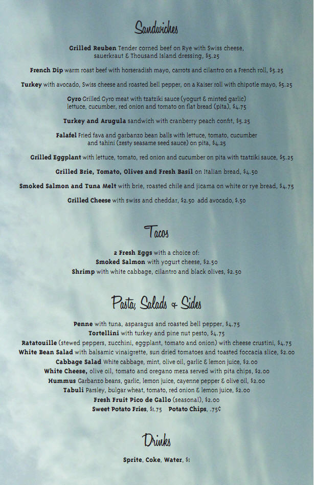 Grill Haven trailer menu